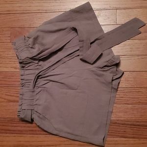Paper Bag Shorts with Tie Belt